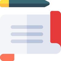 A note pad with a pen and a paper vector