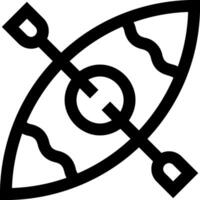 A black and white image of a boat with a bow and arrow vector