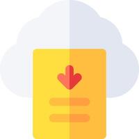 Cloud icon with a yellow folder vector