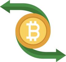 Bitcoin exchange rate chart vector
