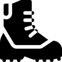 A black and white silhouette of a boot vector