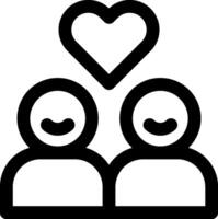 A couple with a heart icon vector