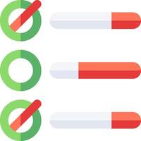 Four check boxes with different colors and shapes vector
