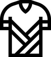 A black and white image of a shirt with a cross on it vector