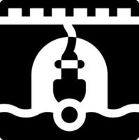 A black and white icon of a pipe vector