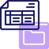 A file icon with a folder and a document vector