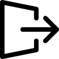 A black and white icon of an arrow pointing to the right vector
