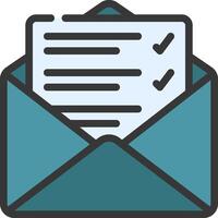 An envelope with a check and a paper vector