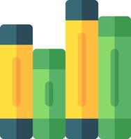 A stack of books with a bar graph vector