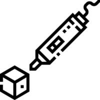 A pen and a cube icon on a white background vector