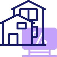 A house with a percentage sign on it vector