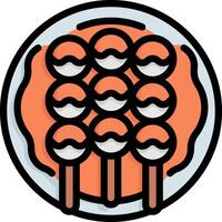 A plate with a bunch of lollipops on it vector