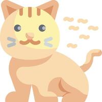 A cartoon cat with a mustache vector