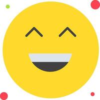 A smiley face with dots around it vector