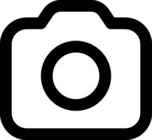 A camera icon on a white background vector