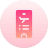 A pink phone with a pink background and a white text vector