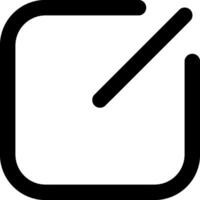 A black and white square with a pencil in it vector