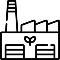 A factory with a plant on the side vector