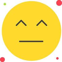 A yellow smiley face with dots around it vector