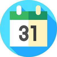 A calendar icon with the date 31 vector