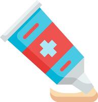 A tube of toothpaste with a cross on it vector