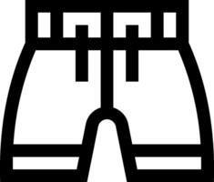 Shorts icon, black and white vector