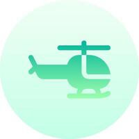 A green helicopter icon on a white background vector