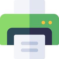 Printer icon with paper and paper vector