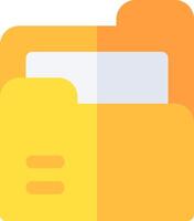 A folder with a yellow and orange background vector
