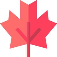 A red maple leaf icon on a white background vector