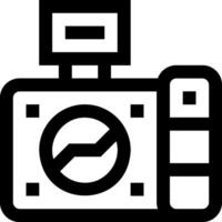 A camera icon with a white background vector