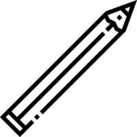 A black and white pencil icon on a white background vector