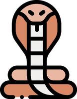 A snake with a snake head and a snake tail vector