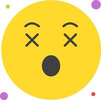 A yellow emoticion with a face and a smile vector