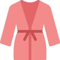 A pink robe with a belt on it vector