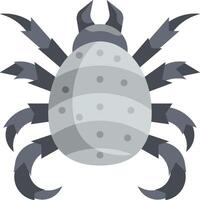 A gray and black bug with long legs vector
