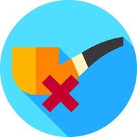 A pipe with a red cross and a smoking pipe vector
