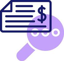 A magnifying glass and a check icon vector