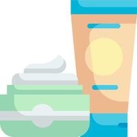 A tube of cream and a container of cream vector