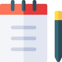 A notepad and pen icon vector