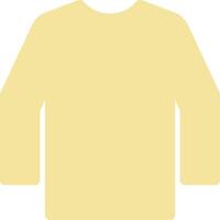 A yellow long sleeve shirt on a white background vector