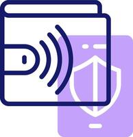 Mobile wallet icon vector