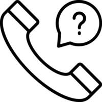 Phone icon with question mark vector