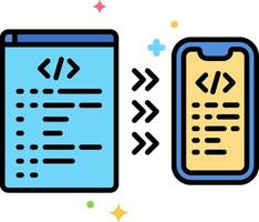 Mobile app development with react vector
