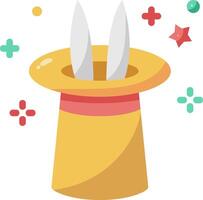 Magician hat with rabbit ears and a rabbit in it vector