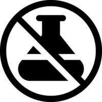 No alcohol sign with a flask in the middle vector