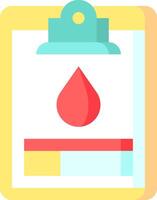 Blood drop icon with clipboard and clipboard vector