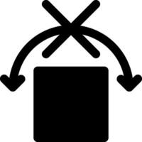 A black and white icon of a box with a cross vector