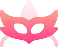 A pink and orange mask with a white background vector