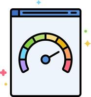 A speedometer icon on a white background vector